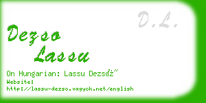 dezso lassu business card